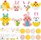 24 Pieces Easter Craft Kits for Kids Simple Bunny Eggs Paper Plate Crafts Early Learning Artwork DIY Projects